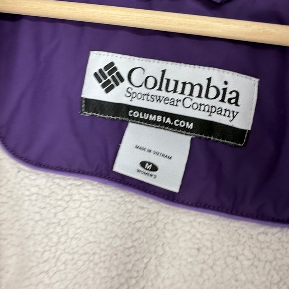 Columbia Women MED Fleece Lined FullZip Insulated Winter Jacket Water Resist bin - Picture 6 of 12